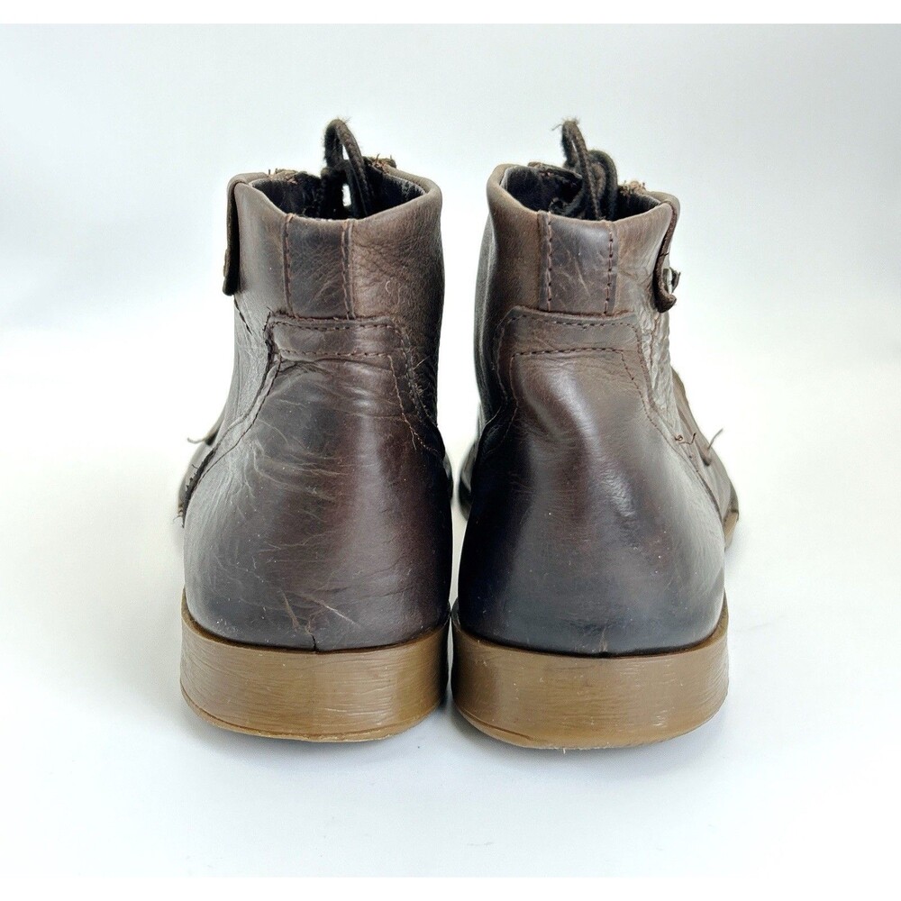 Bull Boxer Brosus Ankle Boots Mens 13 Brown Leather Lace Up Cap Toe Distressed - Picture 4 of 8